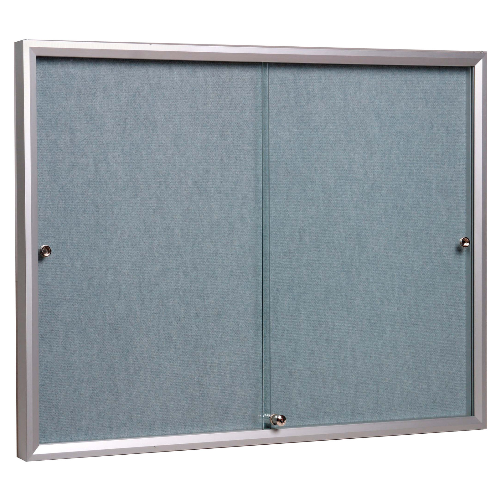 Small glass front notice board sliding glass notice board
