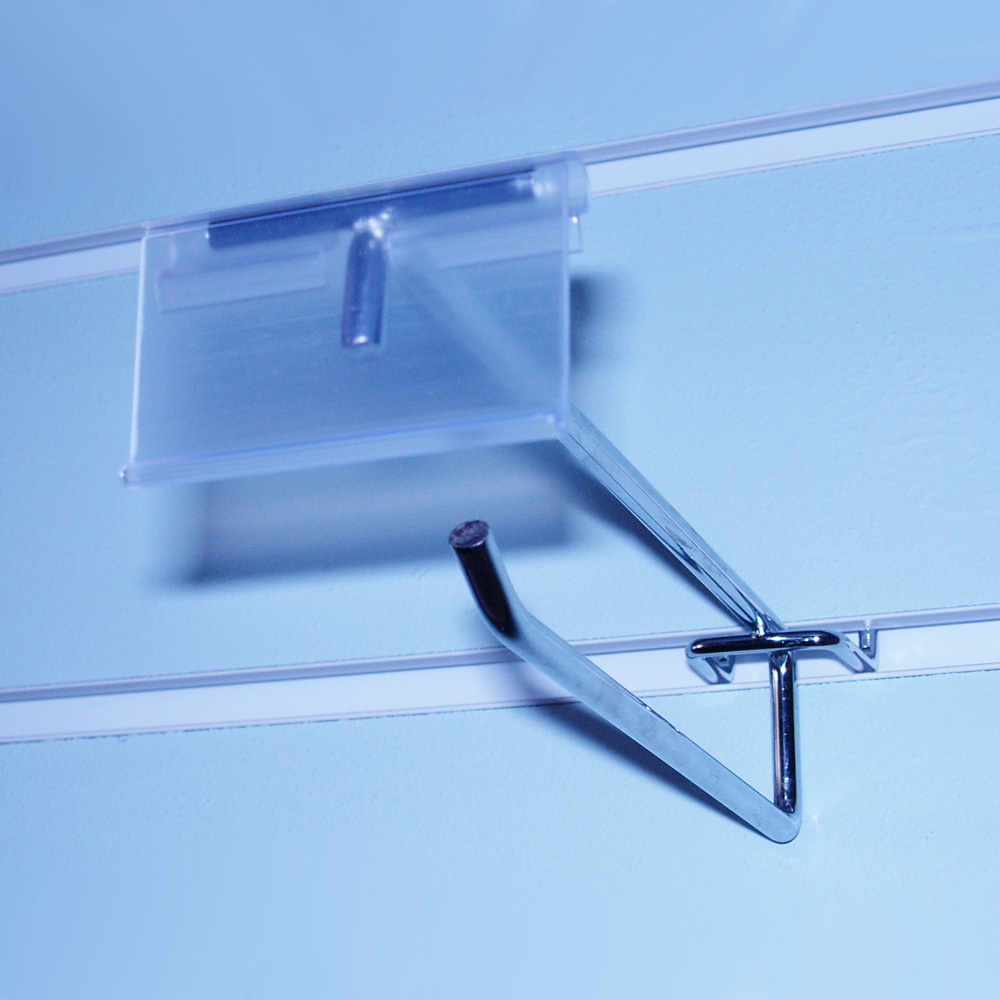 Flipper hook label holder plastic label holder for flipper pegboard hooks