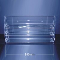 Tiered Acrylic Card Rack 890 x 300 x 140MM -- MEDIUM