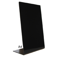 Black Acrylic Countertop Sign Board A4