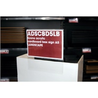 Budget Priced Acrylic Menu Holder A5 Landscape -- DOUBLE SIDED