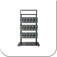 Mall Stand 18 DL Brochure Holder with Header - BLACK