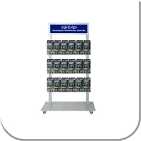 Mall Stand 18 DL Brochure Holder with Header - SILVER*