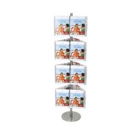 Stainless Steel Carousel Brochure Stand (Brochure Holders Not Included)