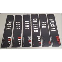 Hanging Aisle Fin Set for the Meat Department - Set of 6