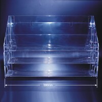 Tiered Acrylic Magazine Rack -- 590 x 400 x 140MM
