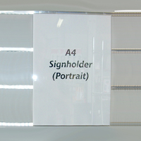Acrylic Slotwall Sign Holder A4 Portrait