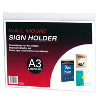 Acrylic Wall Mounted Sign Holder A3 Landscape
