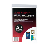 Acrylic Wall Mounted Sign Holder A3 Portrait