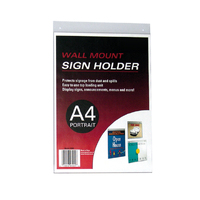 Acrylic Wall Mounted Sign Holder -- A4 Portrait