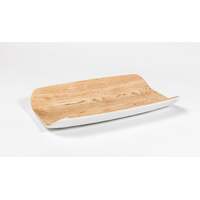 Melamine Tray / Platter 1/4 --  Woodgrain Look Top