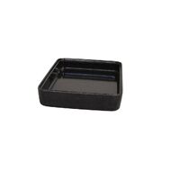 Melamine Deli Dish Rectangular -- BLACK MOTTLED