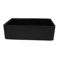 Melamine Deli Dish Rectangular  -- BLACK MOTTLED