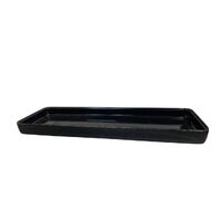 Melamine Deli Dish Rectangular -- BLACK MOTTLED