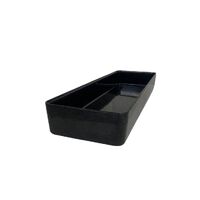 Melamine Deli Dish Rectangular  -- BLACK MOTTLED