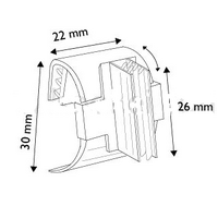 Curved Vertical POS Grip Holder for Datastrips - PKT OF 10