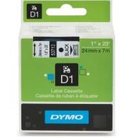 DYMO D1 Labels 24MM x 7MM -- BLACK on WHITE*