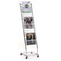 Stainless Steel Magazine Stand -- SMALL