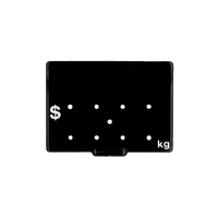 Food Ticket Small For Clip-In Nos + $.kg 65 x 88MM - BLACK - PKT OF 5