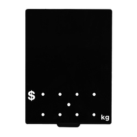 Food Ticket Large For Clip-In Nos + $.kg 90 x 120MM - Black - PKT OF 5