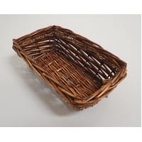 Small wicker basket dark stain 240 x 150 x 80mm