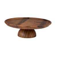 Cake Stand Acacia Wood - 305MM Dia 100MM High