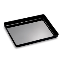 Rimless Rectangular Food Display Tray Small - BLACK