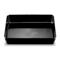 Rimless Rectangular Food Display Tray - BLACK