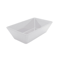 Melamine Rectangular Bowl -- WHITE