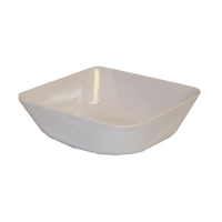 Melamine Deli Bowl Square 230 x 230 x 70mm -- WHITE