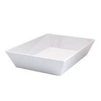 Melamine Rectangular Bowl -- WHITE