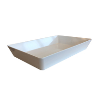 Melamine Rectangular Bowl -- WHITE