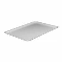 White Wide Rim Rectangular Platter 445 x 220mm