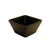 Melamine Square Bowl Small -- BLACK
