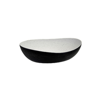Melamine Emerge Bowl 348 X 270MM -- STONE NATURAL / BLACK*