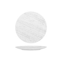 Round Flat Coupe Plate Porcelain Drizzle Design 225mm