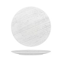Round Flat Coupe Plate Porcelain Drizzle Design 280mm