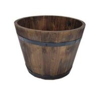 Wooden Barrel Small  -- DARK STAIN