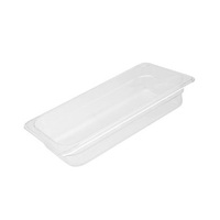 Food Pan Third Size - 176 x 325 x 100MM - CLEAR P/CARB*