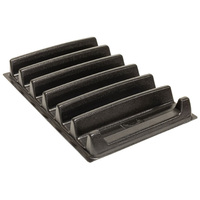 Pre-Pack Food Display Stand - 6 x 40MM Channels - BLACK