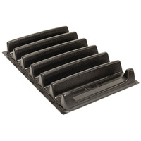 Pre-Pack food display stand 7 x 50 mm wide channels Black