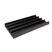 Pre-Packed food Step tray - 4 x 70mm steps black  600 W x 320 D x 50 H mm