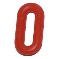 Push-In Number Red 0 - Pkt of 20