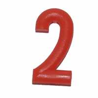 Push-in Number Red 2 - Pkt of 20
