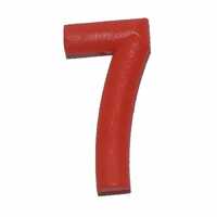 Push-in Number Red 7 - Pkt of 20
