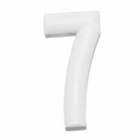 Push-in Number White 7 - Pkt of 20