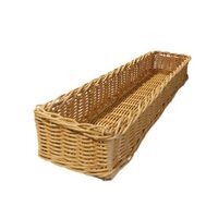 Polywicker Basket Rectangular Long Narrow - NATURAL 