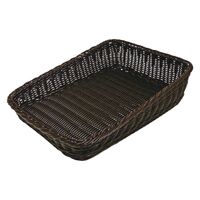 Polywicker Basket Slant Sided - CHOCOLATE