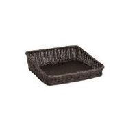 Polywicker Basket Slant Sided Square - CHOCOLATE
