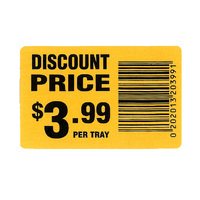 Reduced to Clear Labels $3.99 & Barcode - Roll of 1000
